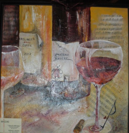  „Genuss trifft Note“ von Waltraud Iraschko (Acryl auf Leinwand)           